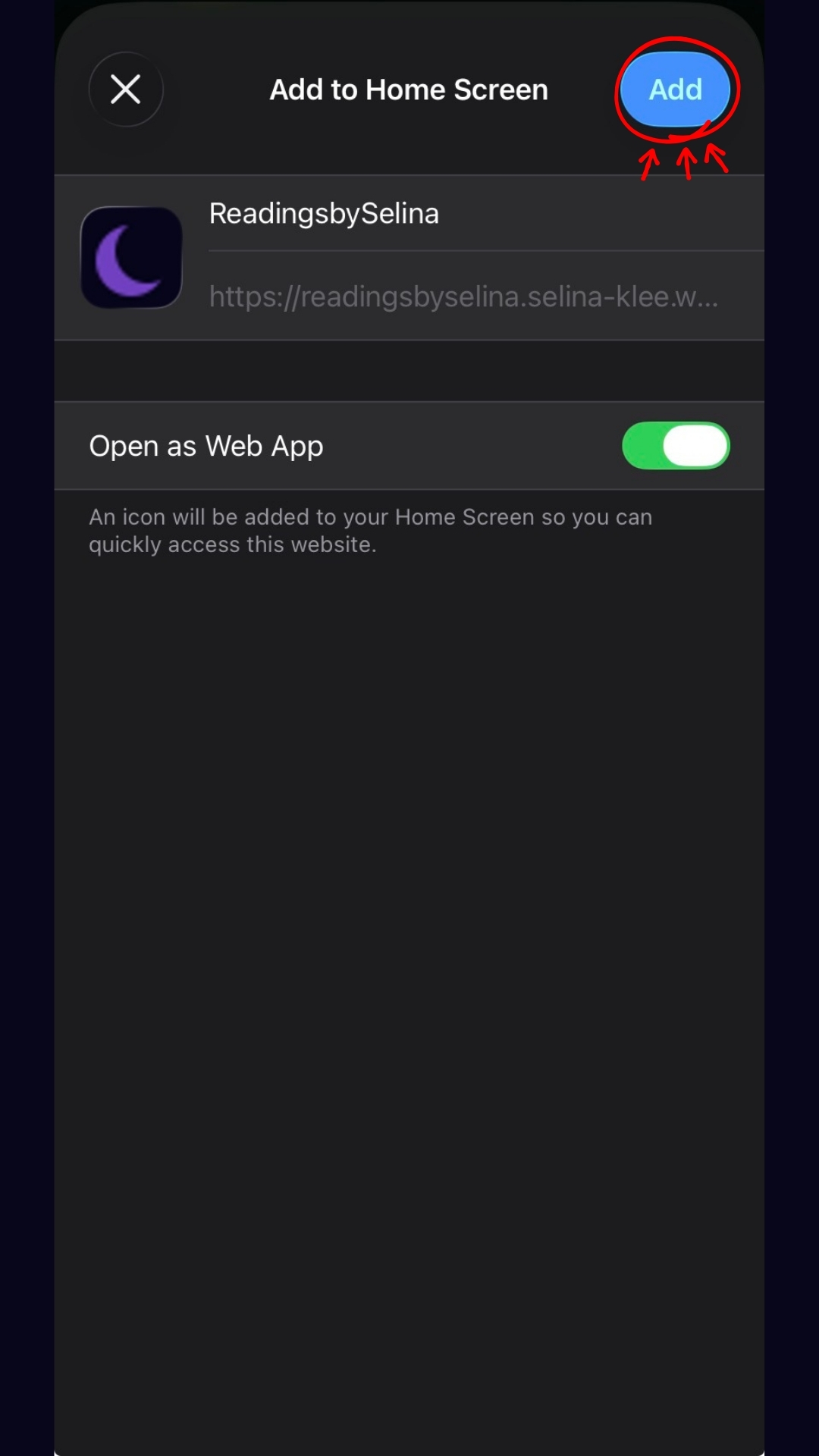 Tap Add