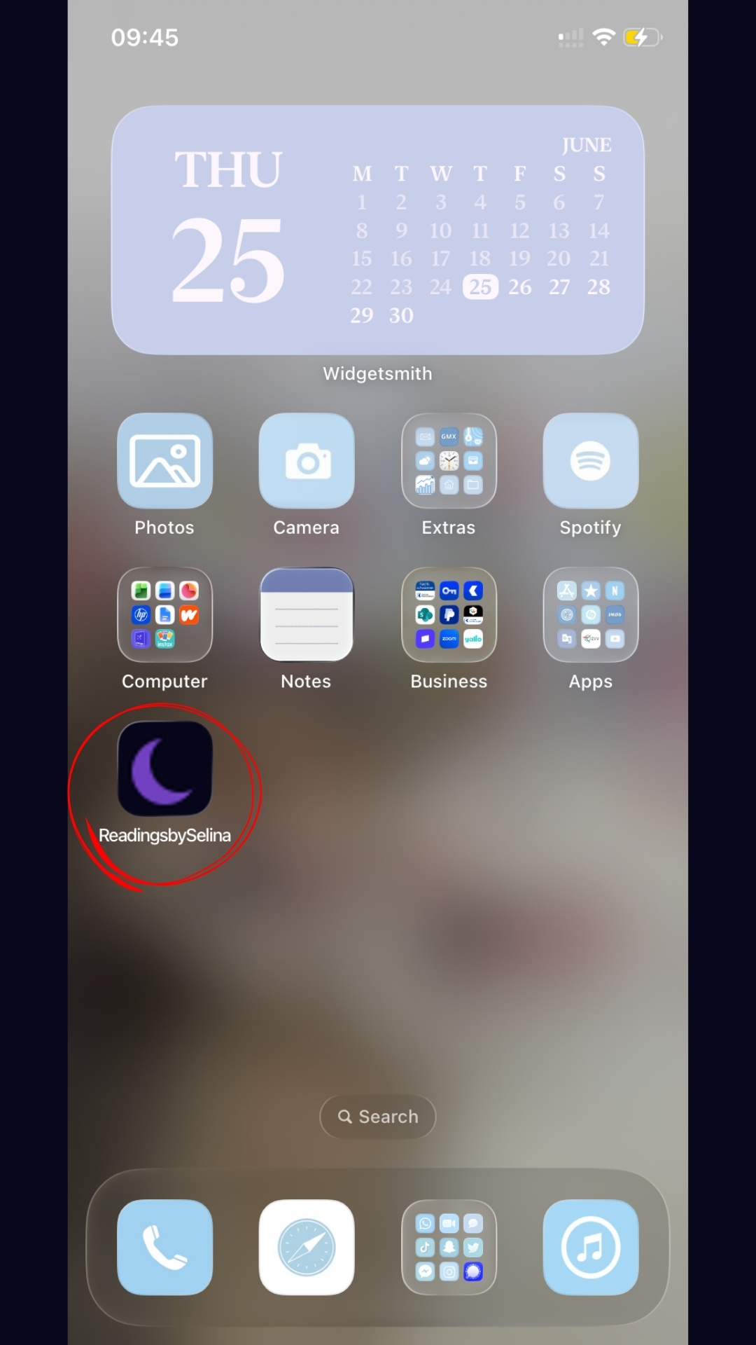 App installed on home screen